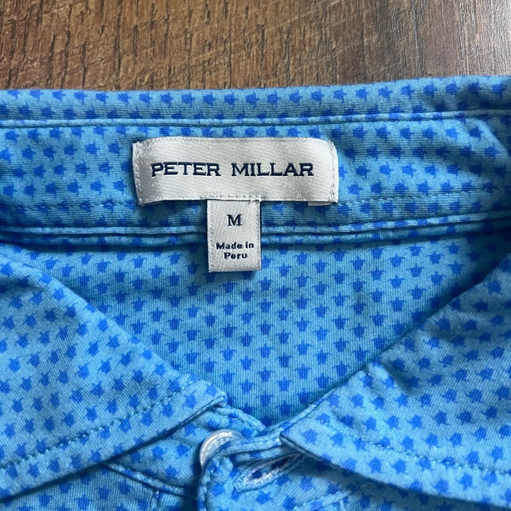Peter Millar Light Blue Patterned Casual Shirt - image 6